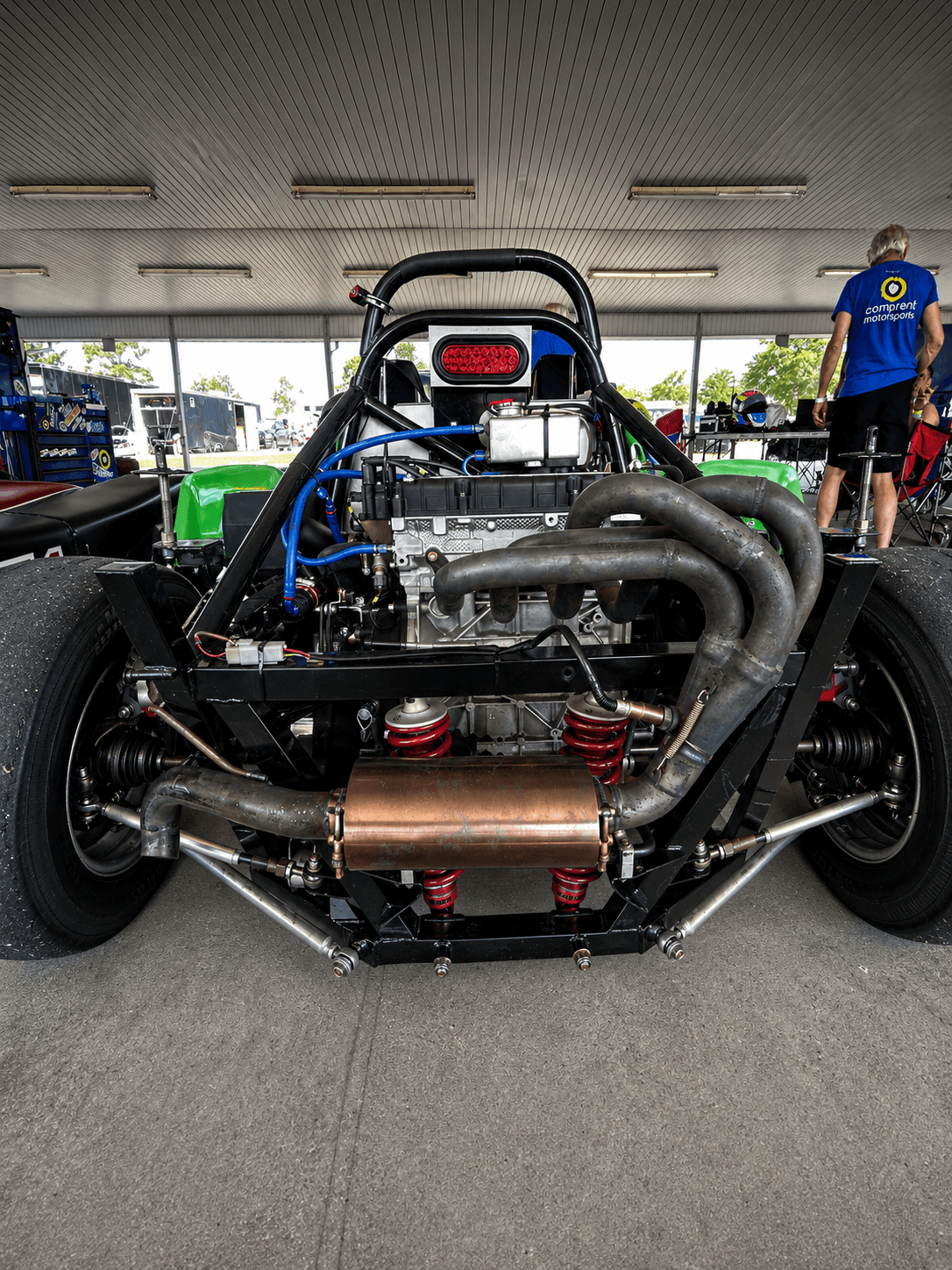 Rear engine detail of Filippo Massa's SRF3 at CMP in 2026