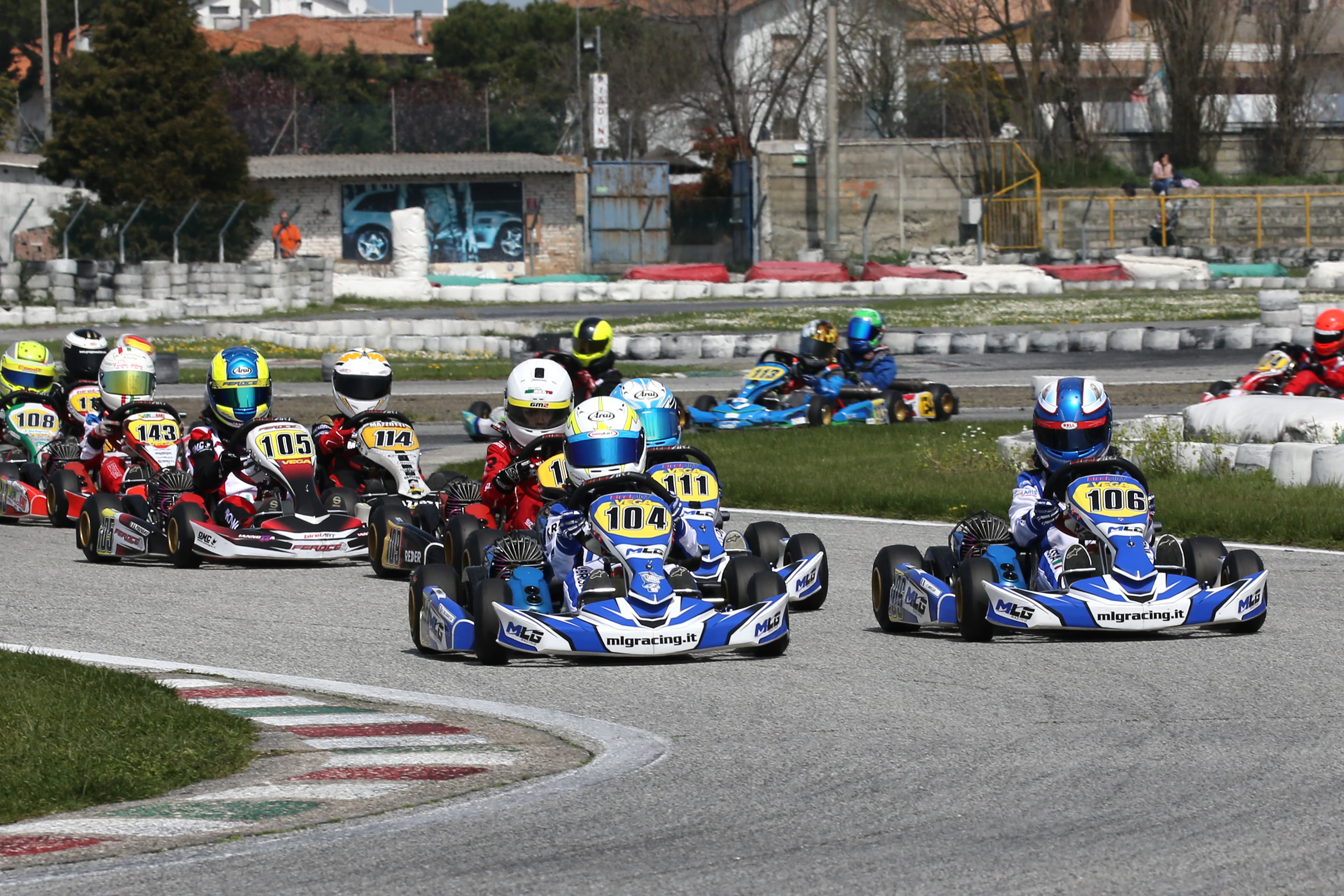 Filippo Massa seated in a kart