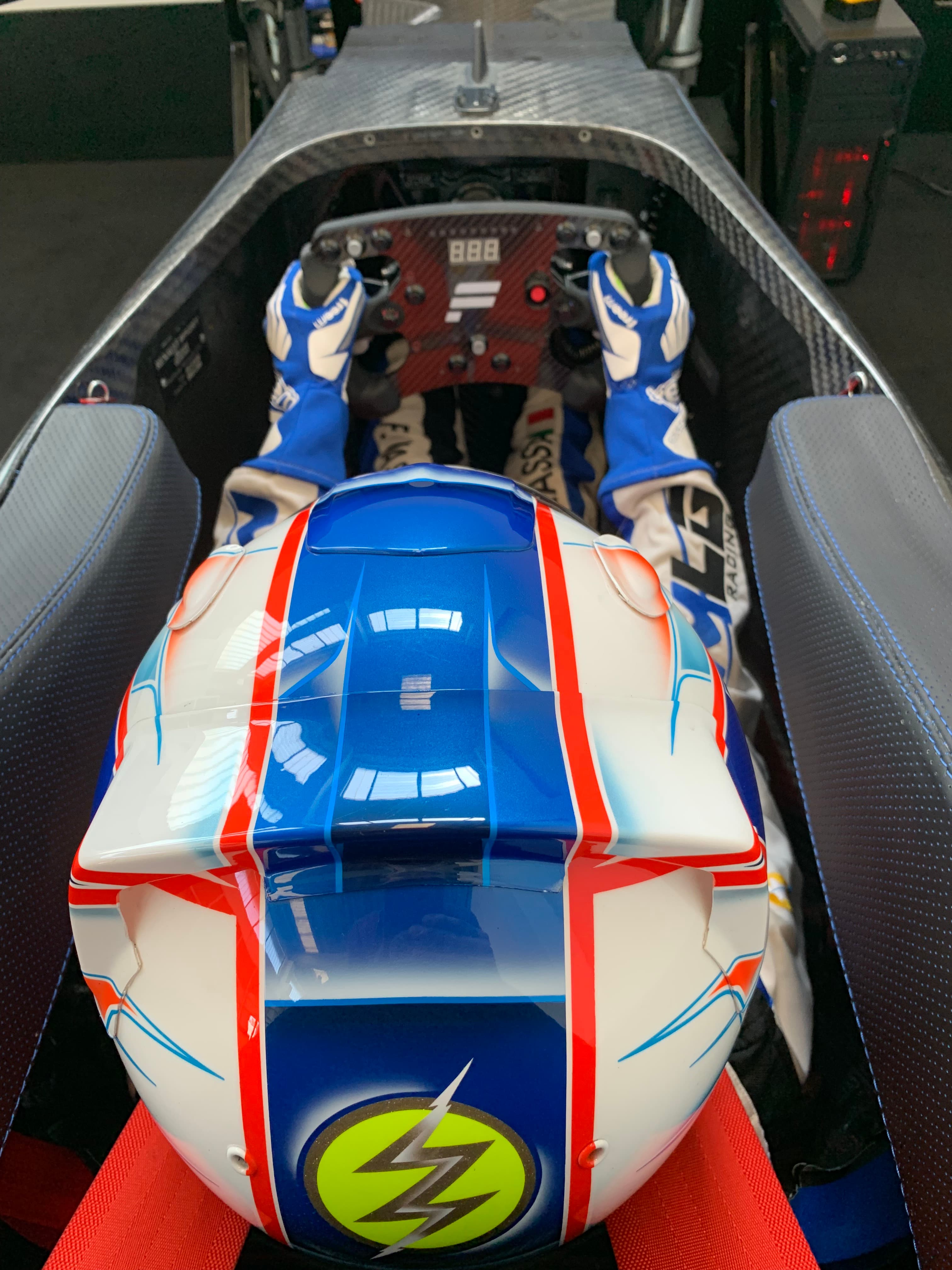 Simulator cockpit view from early technical preparation
