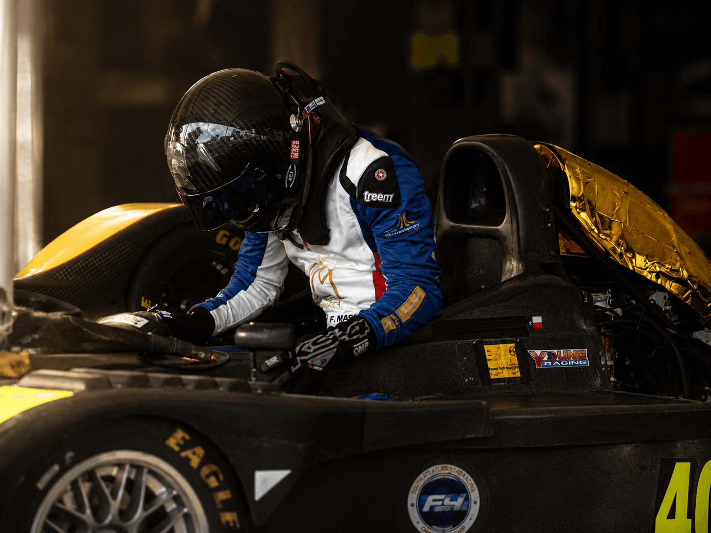 Filippo Massa seated in the cockpit before a session
