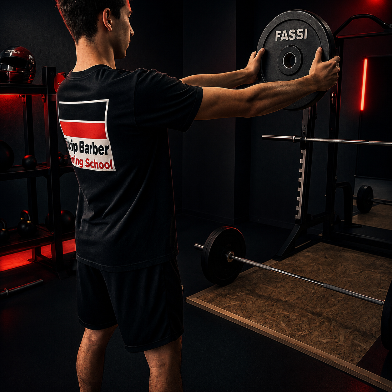 Filippo Massa performing physical training dips